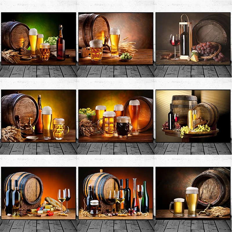 Wine Beer Bottle - Keuken Bar Rode Wijn Druif Bierfles
