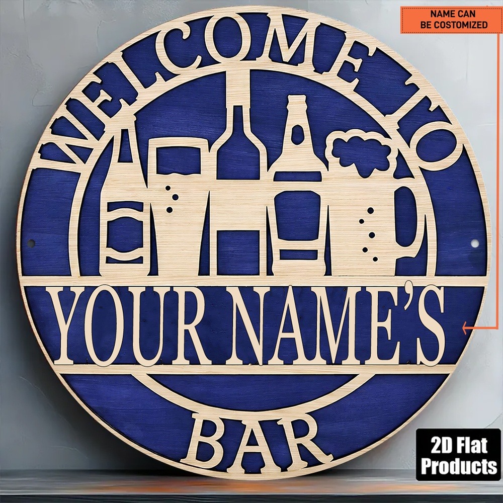 Wine In Beer Name - [2D Plat] 1 stuk op maat