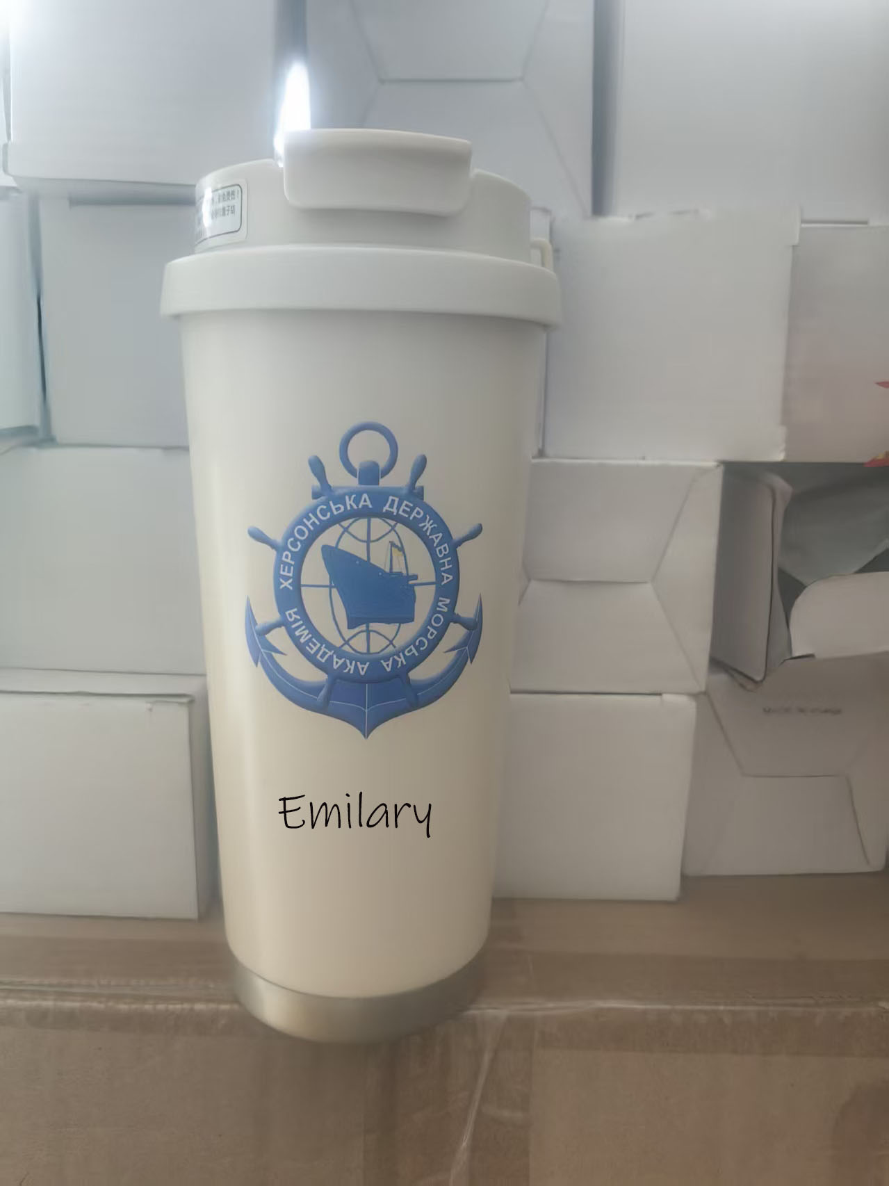 Wine In Beer Name - Aangepast logo 600ML waterfles thermoskan Koffie