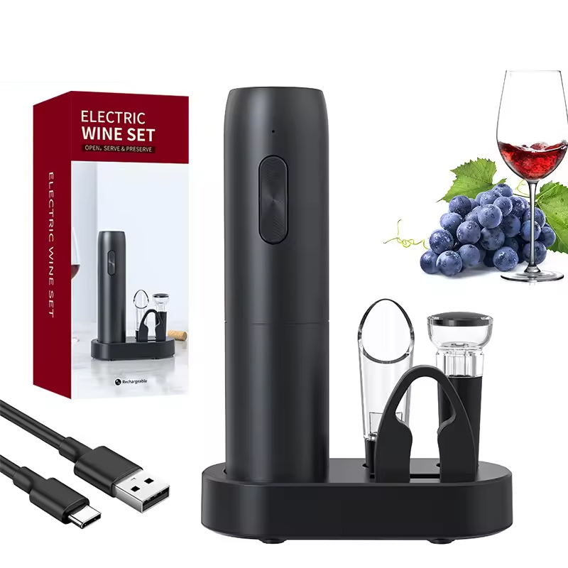 Wine Beer Bottle - 4-in-1 elektrische fleswijnopenerset Oplaadbare elektrische automatische