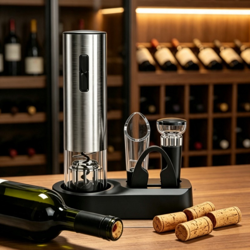 Wine Opener Electric - USB Elektrische Kurkentrekker, Oplaadbare Wijnflesopener met