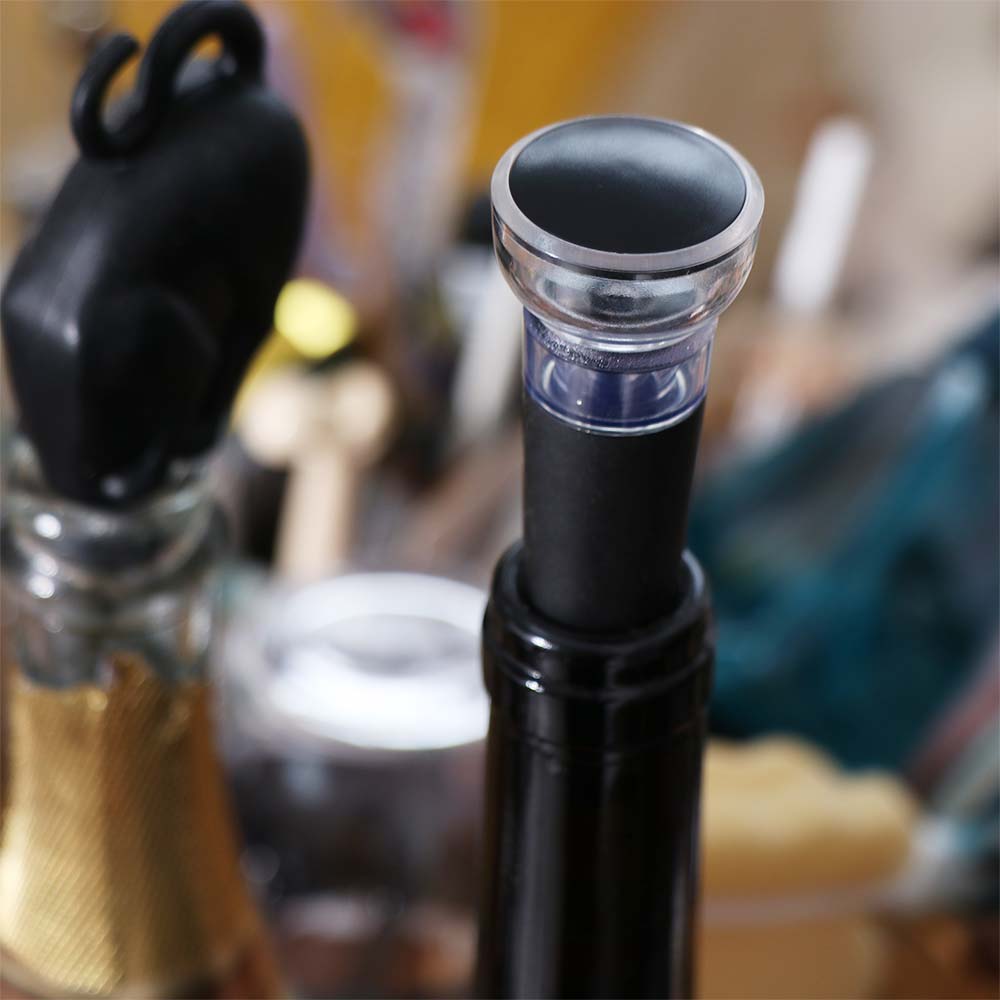 Wine Opener Electric - 5-in-1 elektrische wijnflesopener, herbruikbaar met basis,