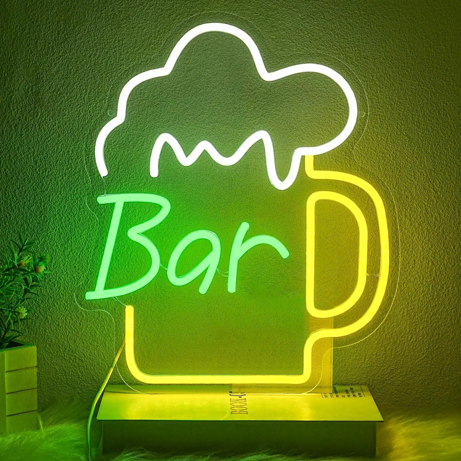 Beer & Wine Jockey Plaza Shopping - Bierbar Neon Sign USB Dimbare Led-lamp