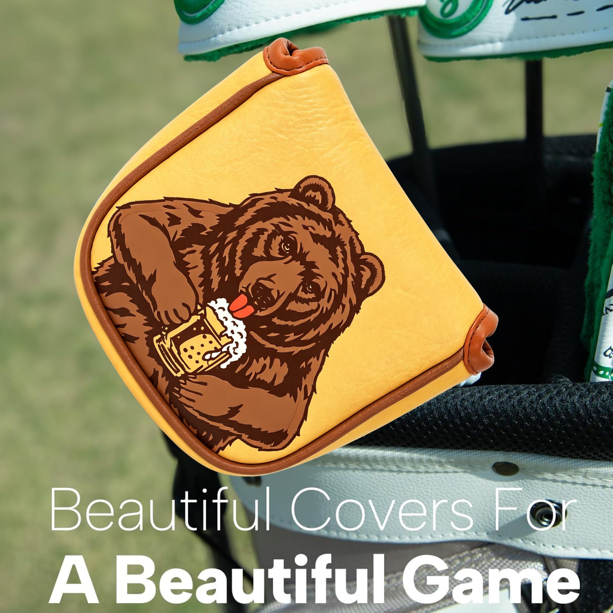 Schedel geborduurde golfmallet - Beer & Wine Jockey Plaza Shopping recensie en prijs