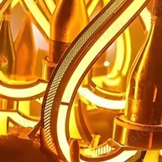 IJzeren kunst LED verlichte wi - Wine Beer Bottle recensie en prijs
