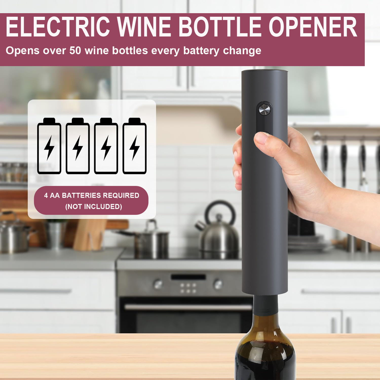 Elektrische wijnopener, zwarte - Wine Opener Electric recensie en prijs